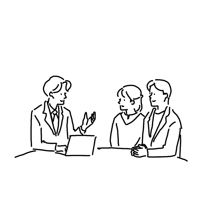 専門家と相談する人